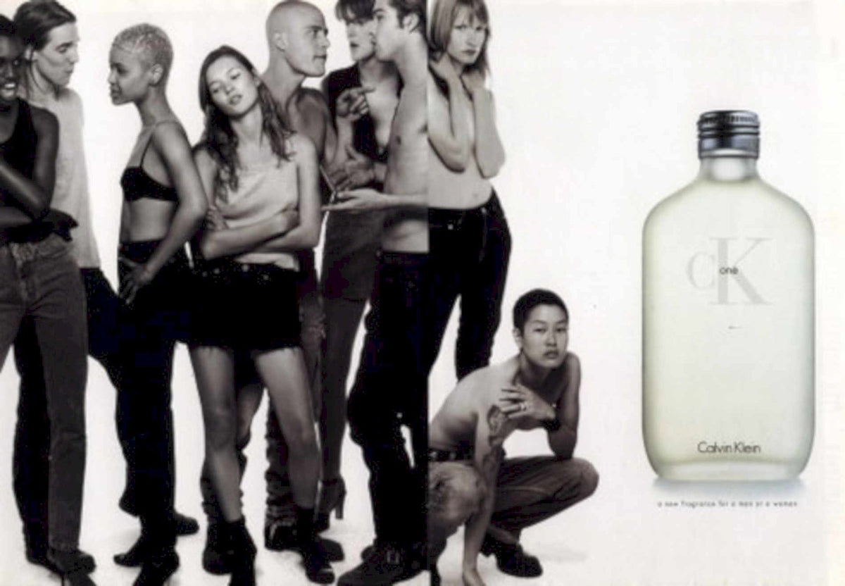 One Fragrance Models 1990s Vintage Retro Advert
