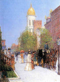 One Spring Morning Hassam Impressionism American A4 Photo Print