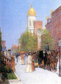 One spring morning by Hassam Impressionism American A4 Photo Print