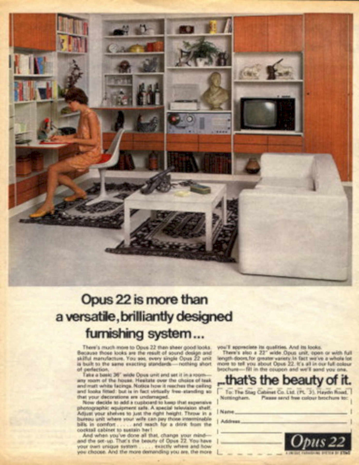 Op Living Room 1960s Vintage Retro Advert