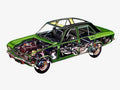 Opel Ascona cutaway A4 Photo Print