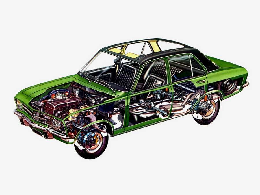 Opel Ascona cutaway A4 Photo Print