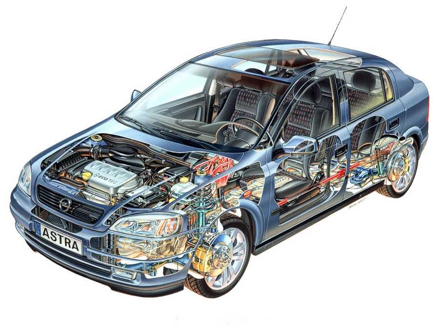 Opel Astra G cutaway A4 Photo Print