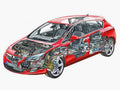 Opel Astra J cutaway A4 Photo Print