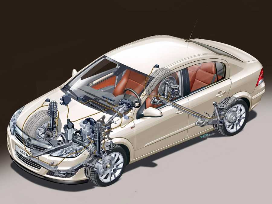 Opel Astra cutaway A4 Photo Print