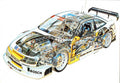 Opel Calibra DTM cutaway A4 Photo Print