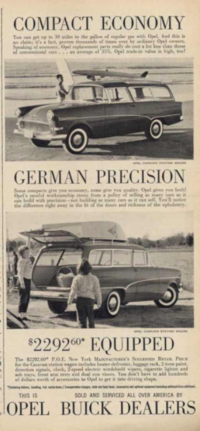 Opel Caravan Wagon Vintage Retro Advert Ads A4 Photo Print