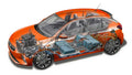 Opel Corsa e F 2019 cutaway A4 Photo Print