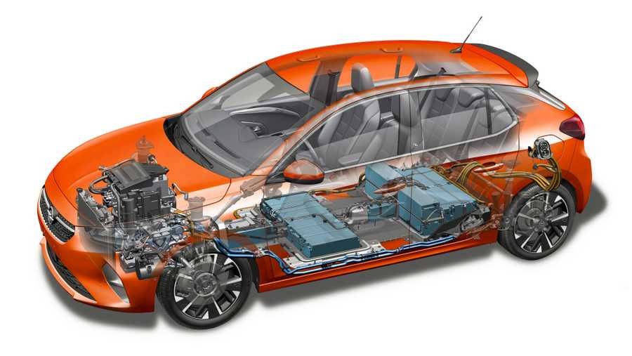 Opel Corsa e F 2019 cutaway A4 Photo Print