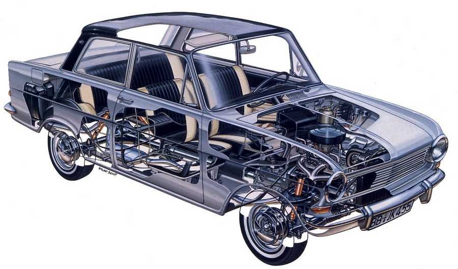 Opel Kadett A 1962 cutaway A4 Photo Print