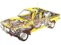 Opel Kadett C GTE group cutaway A4 Photo Print