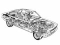 Opel Kadett Coupe C cutaway A4 Photo Print