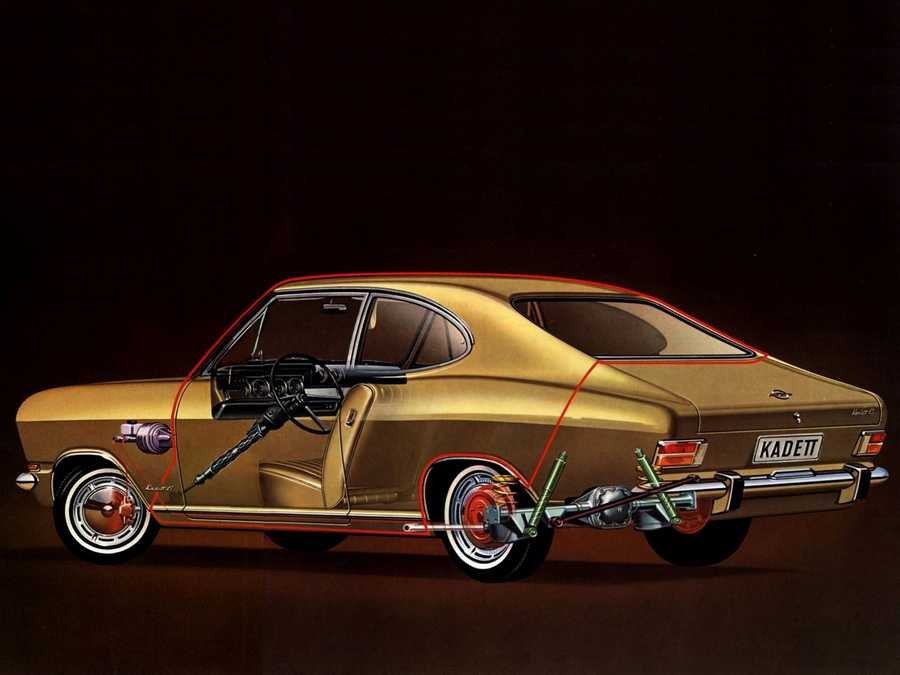 Opel Kadett LS B cutaway A4 Photo Print