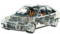 Opel Kadett Rallye cutaway A4 Photo Print