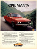 Opel Manta Rallye 1970s Vintage Retro Advert