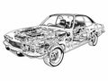 Opel Manta cutaway A4 Photo Print