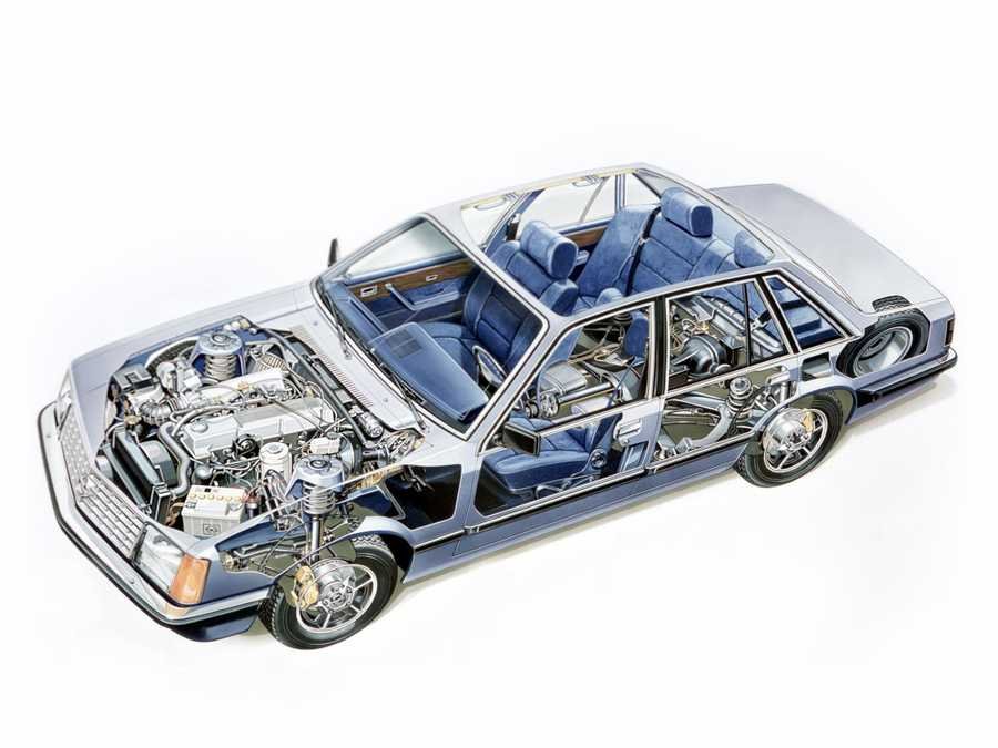 Opel Senator 1978 cutaway A4 Photo Print