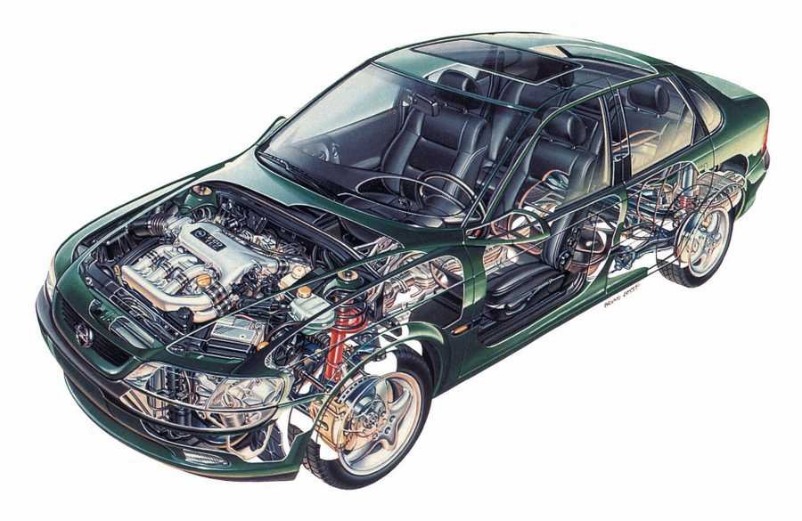 Opel Vectra 1 cutaway A4 Photo Print