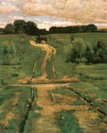 Open land by Hassam Impressionism American A4 Photo Print