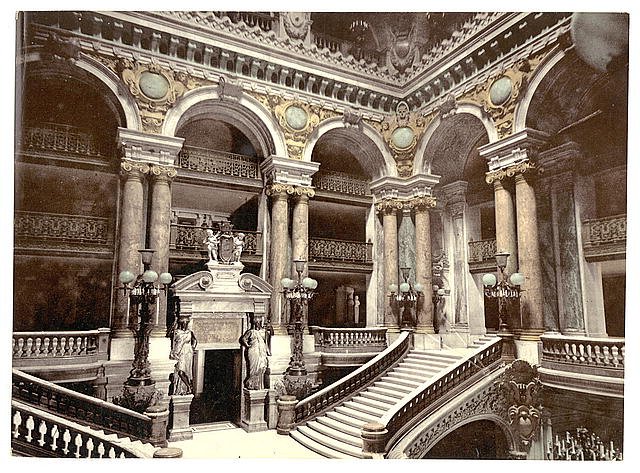 Opera House staircase Paris Vintage A4 Photo Print