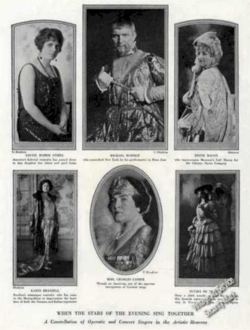 Opera Singers Grid Vintage Retro Advert Ads A4 Photo Print