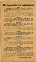Optometrists Ten Commandments Vintage Retro Advert Ads A4 Photo Print