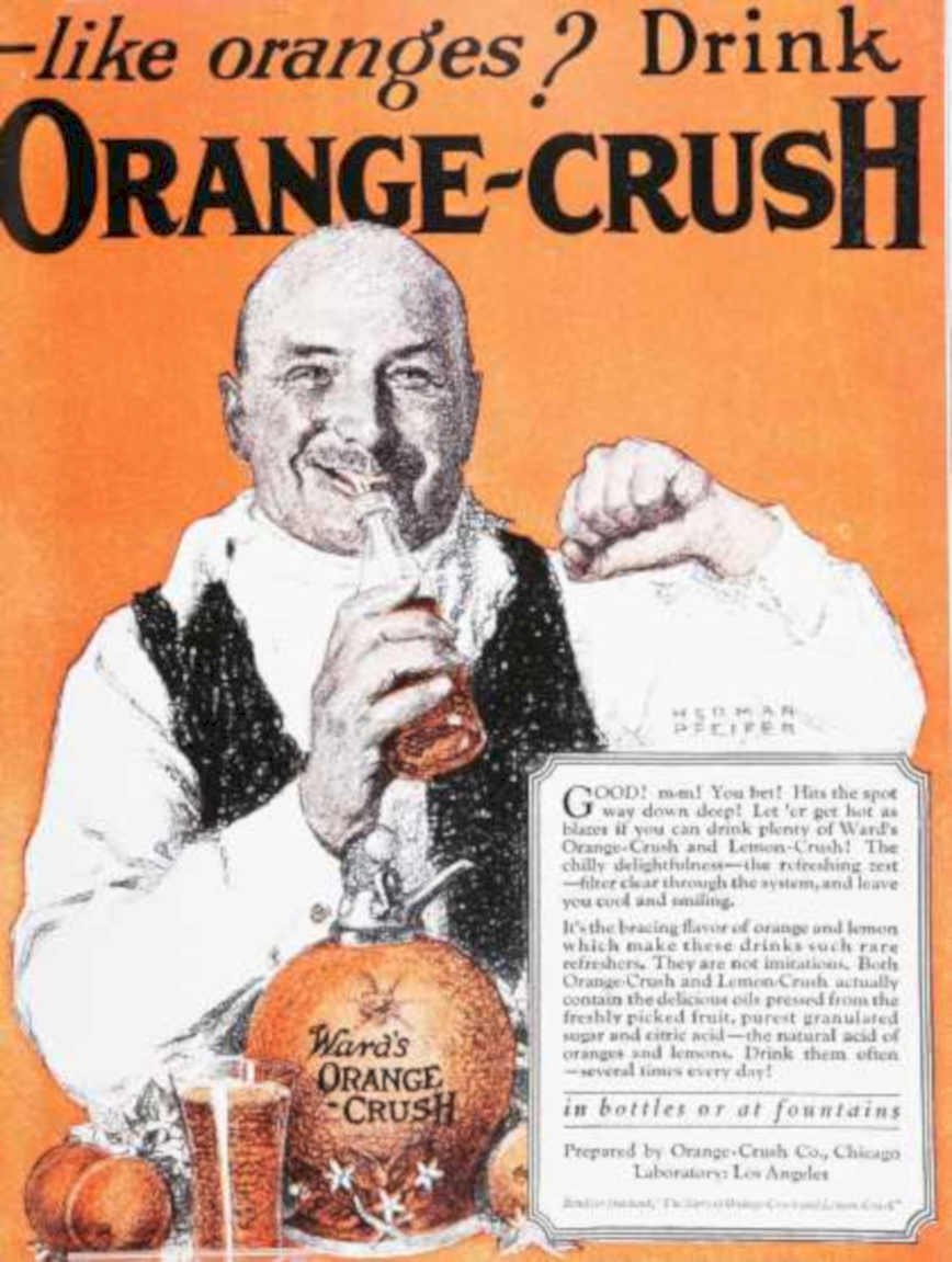 Orange Crush Pumpkin Vintage Retro Advert Ads A4 Photo Print