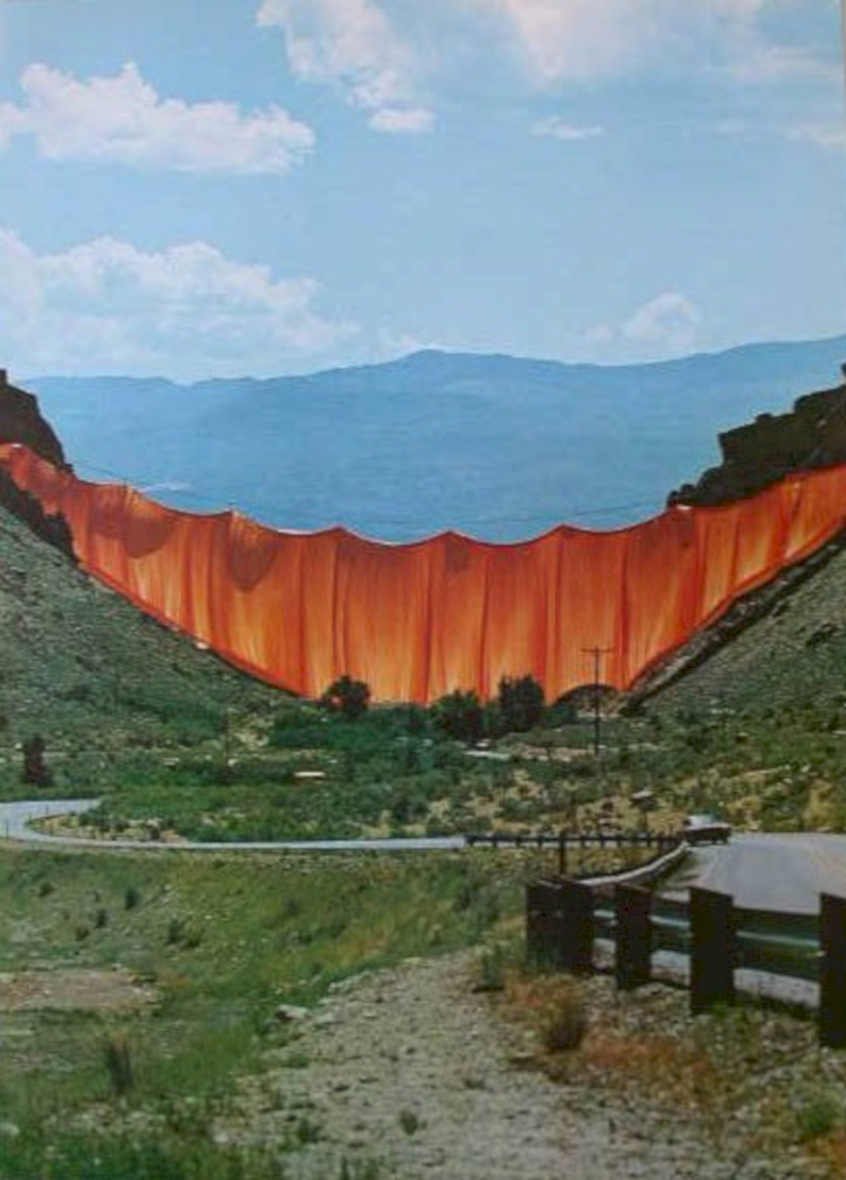 Orange Fabric Canyon Vintage Retro Advert Ads A4 Photo Print