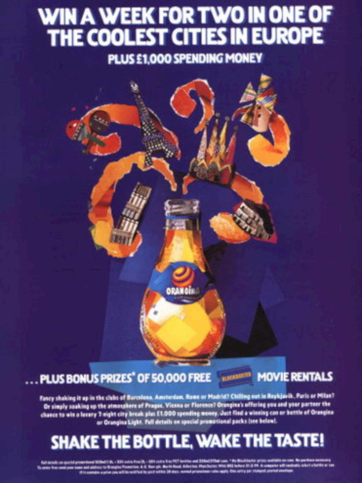 Orange Fanta Europe 1990s Vintage Retro Advert