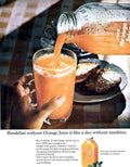 Orange Juice Breakfast Vintage Retro Advert Poster A4 Photo Print