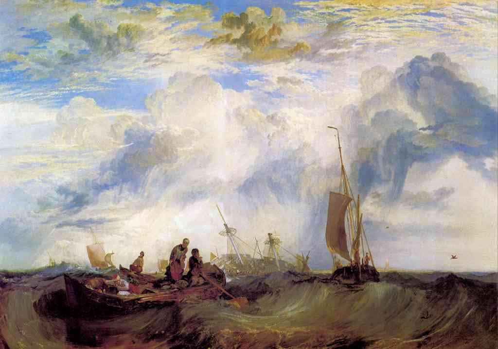 Orange Merchant At Sea Joseph Mallord Turner A4 Photo Print