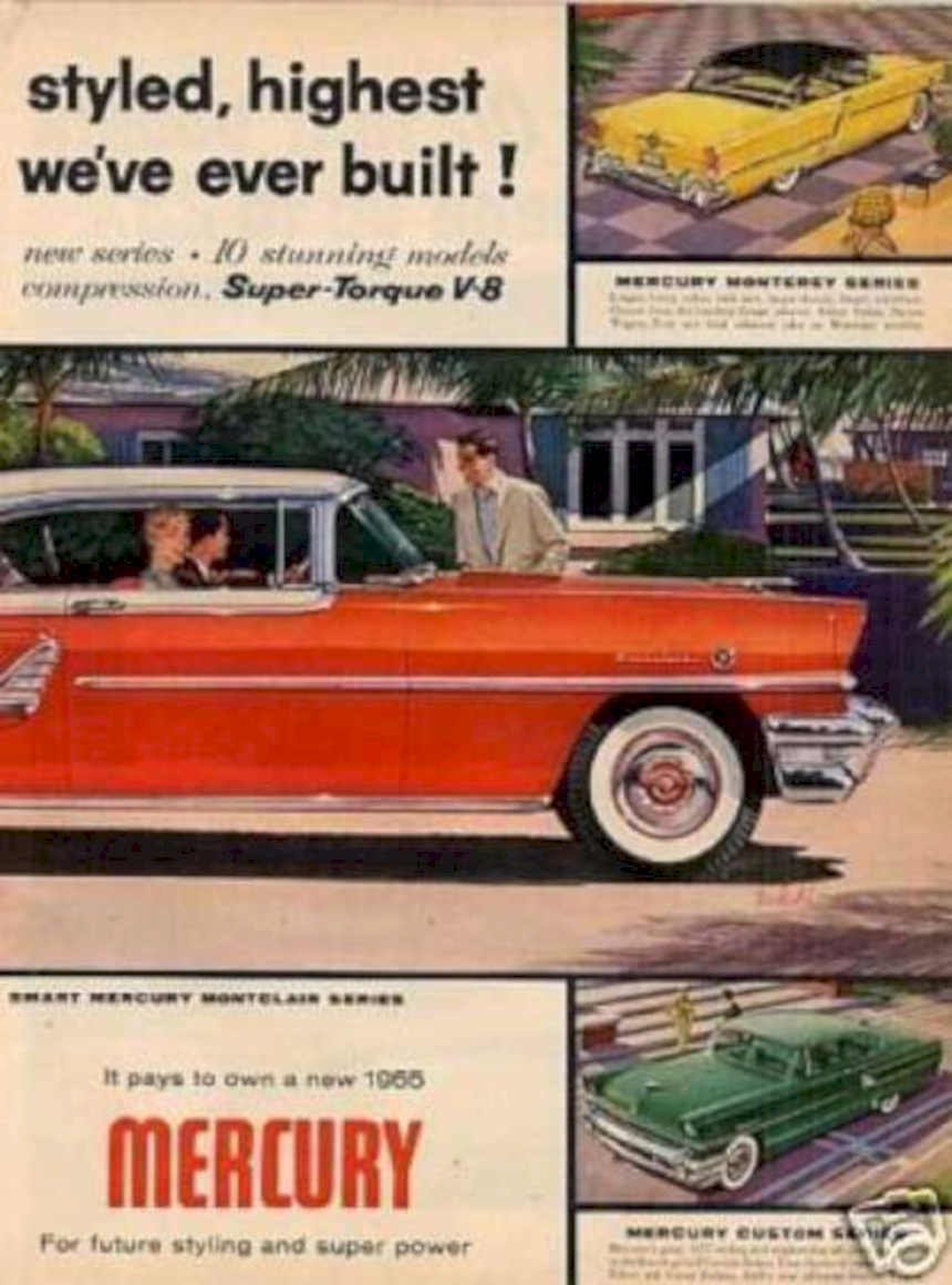 Orange Mercury Monterey Vintage Retro Advert Ads A4 Photo Print