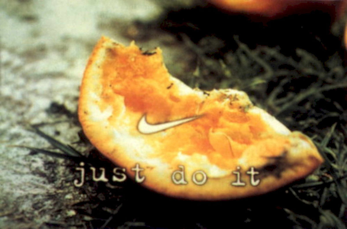 Orange Nike Swoosh 1990s Vintage Retro Advert