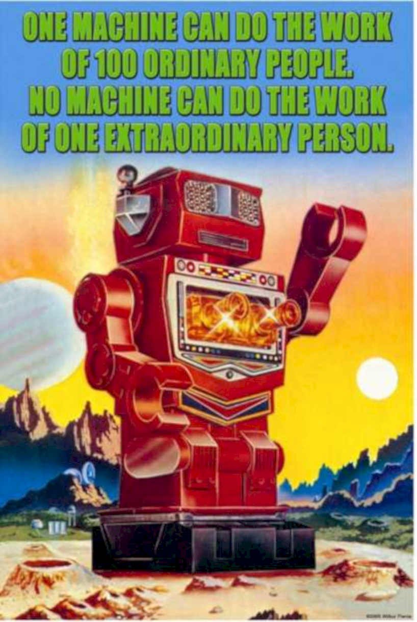 Orange Robot Machine Vintage Retro Advert Ads A4 Photo Print