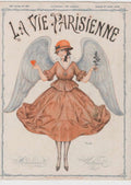 Orange Woman Parisienne 2 La Vie Parisienne Vintage Retro Advert
