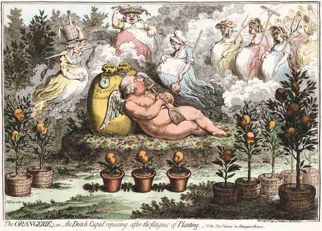 Orangerie 1796 Cartoon Joke 001 Vintage A4 Photo Print