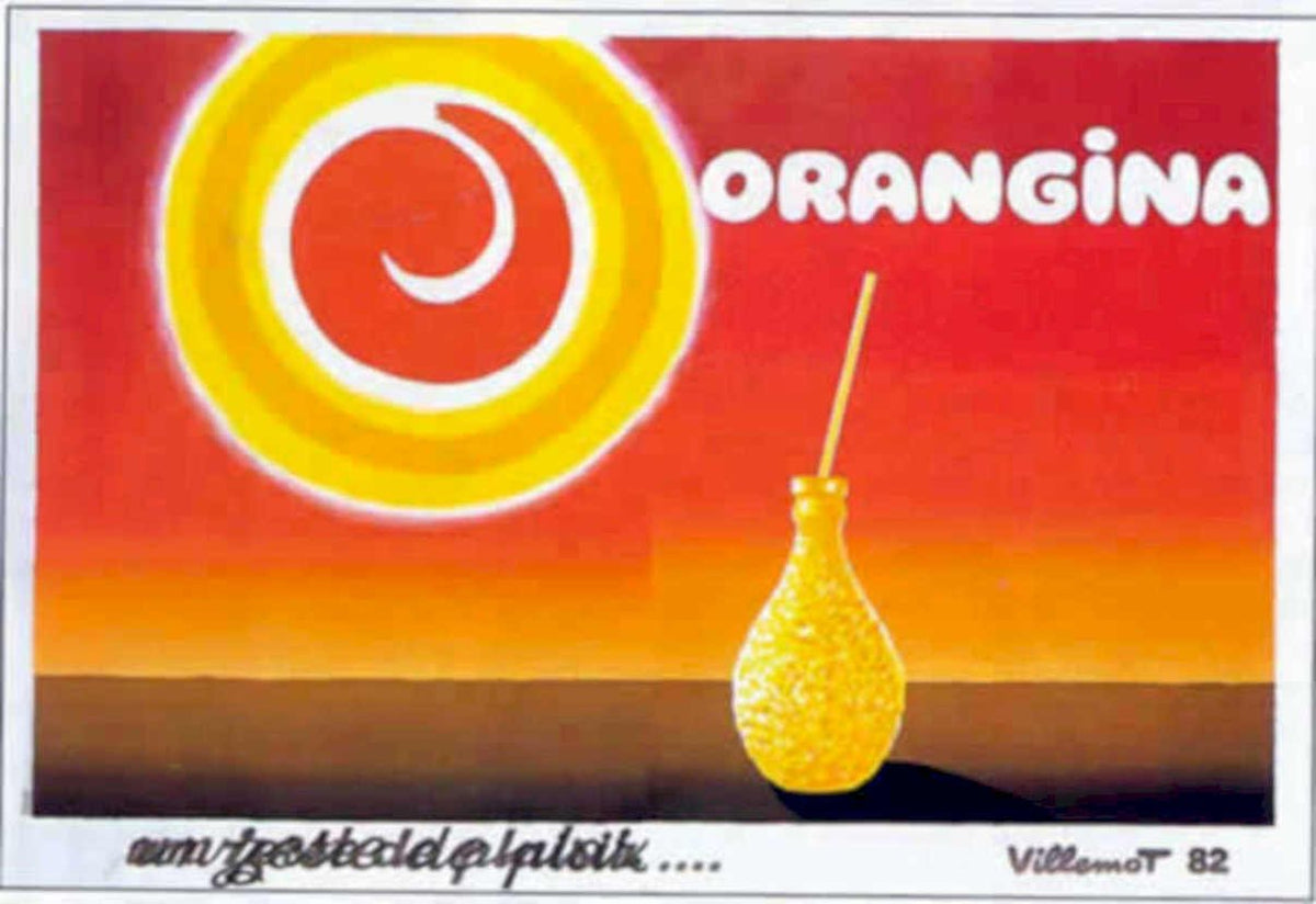Orangina Sunset Villermot Vintage Retro Advert Poster A4 Photo Print