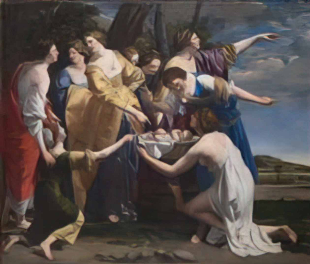 Orazio Gentileschi finding of moses Art A4 Photo Print
