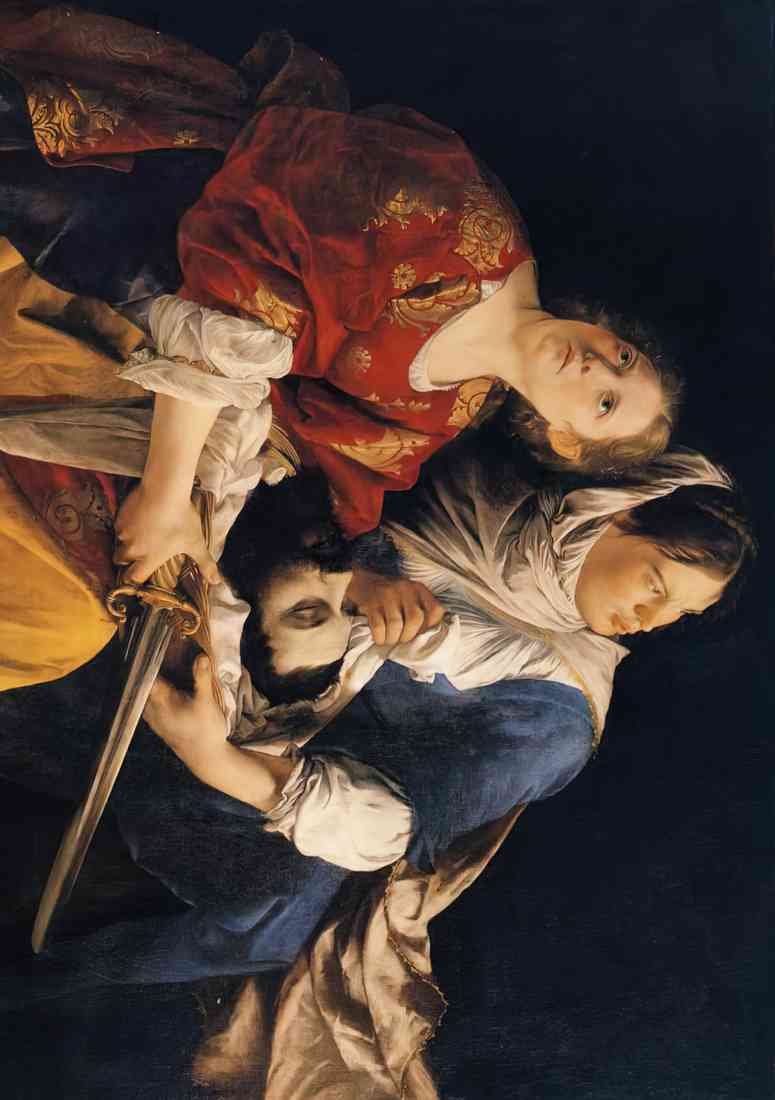 Orazio Gentileschi judith and her maidservant with the head of Holofernes CROP A4 Photo Print