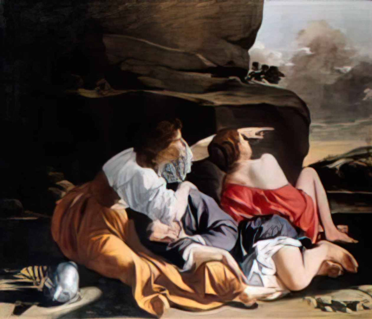 Orazio Gentileschi lot and his daughters 1622 Art A4 Photo Print
