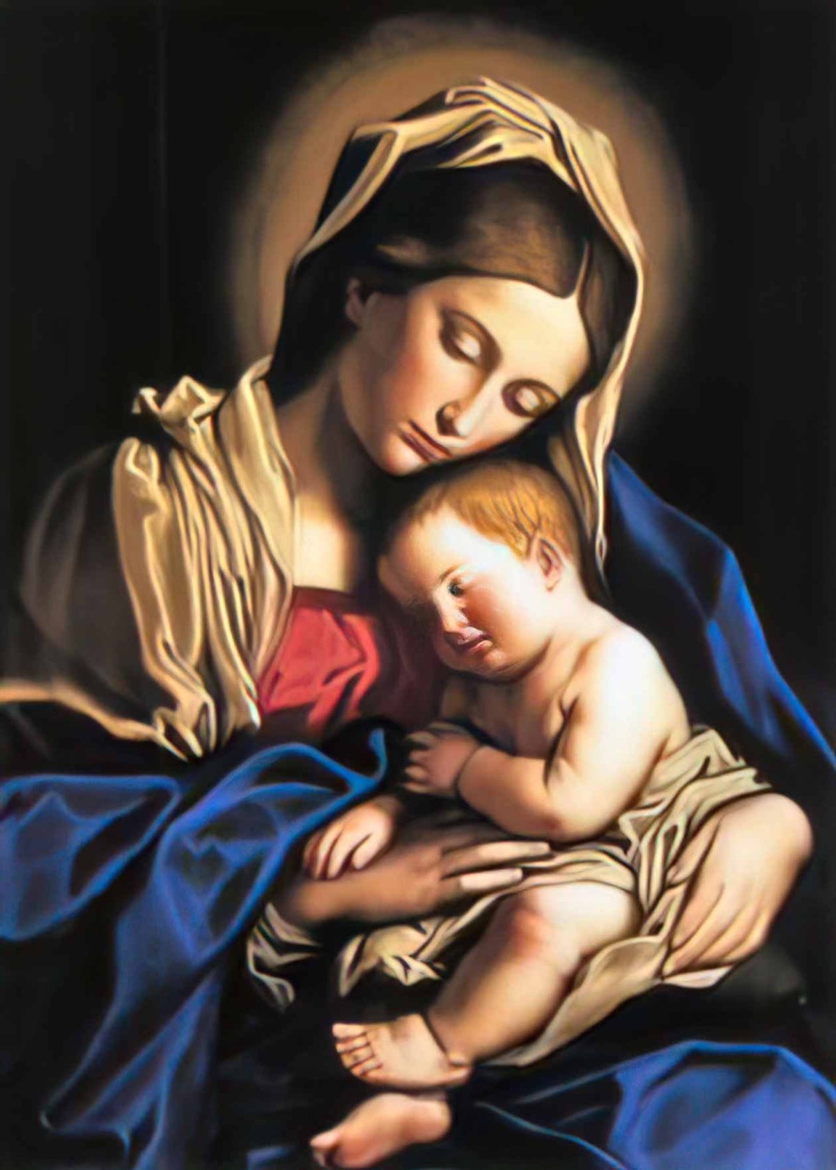 Orazio Gentileschi madonna with child Art A4 Photo Print