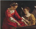 Orazio Gentileschi saint cecilia playing the spinnet Art A4 Photo Print