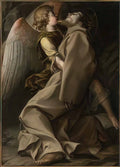 Orazio Gentileschi st francis supported by an angel 1 Art A4 Photo Print