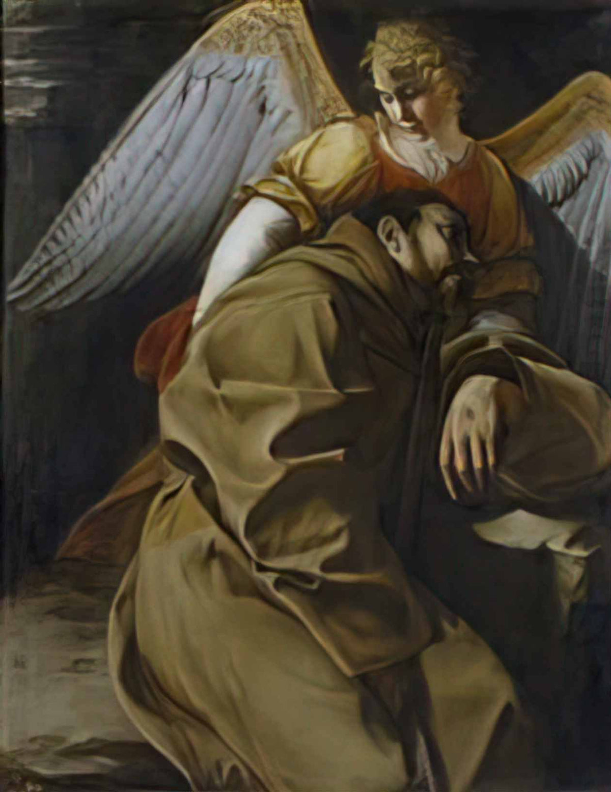 Orazio Gentileschi st francis supported by an angel Art A4 Photo Print