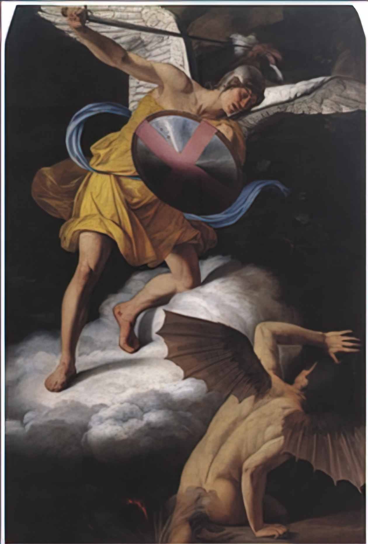 Orazio Gentileschi st michael and the devil Art A4 Photo Print