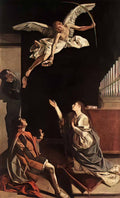 Orazio Gentileschi vision of st cecilia Art A4 Photo Print
