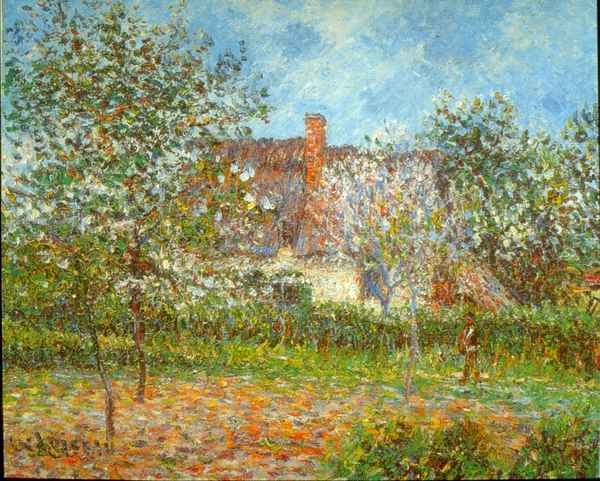 Orchard in Spring by Loiseau Impressionism A4 Photo Print