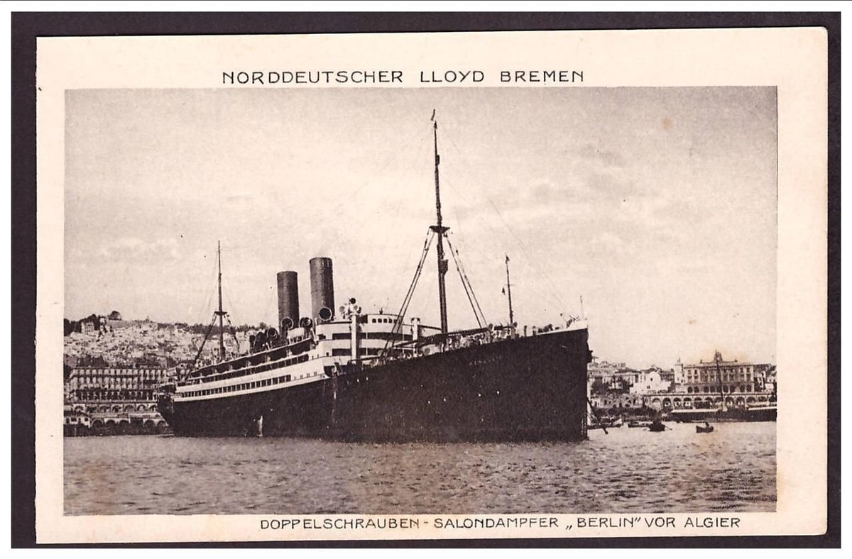 Orddeutscher Lloyd Berlin Algiers Steam ship A4 Photo Print