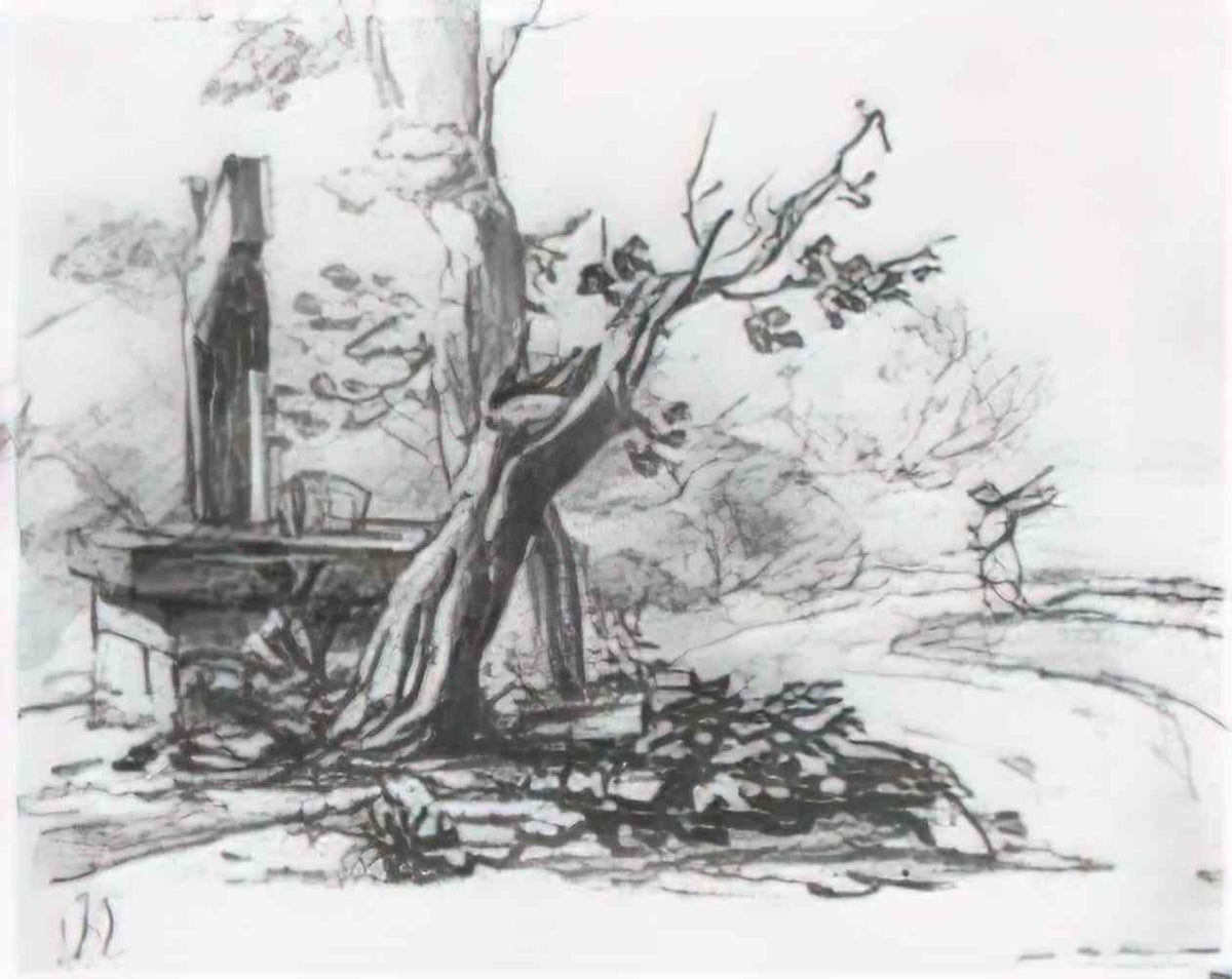 Orest Kiprensky landscape with a well 1810 Art A4 Photo Print