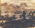 Orest Kiprensky landscape with barge haulers 1810 Art A4 Photo Print